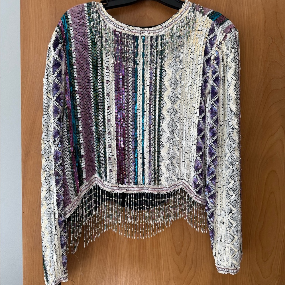 Elegant Multicolor Sequin Top - image 2